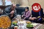 ببینید| غذای روستایی در ایران؛ پخت خوراک قارچ و لوبیا توسط زوج روستایی