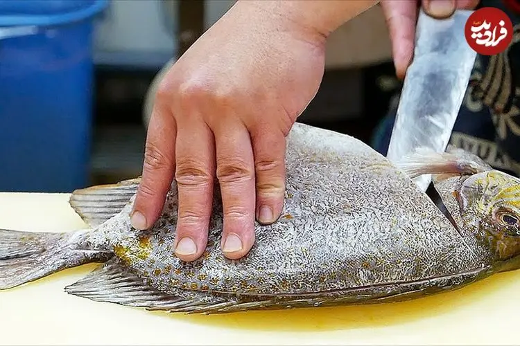 ببینید| غذای خیابانی در ژاپن؛ تهیه دو نوع غذا با خرگوش ماهی در اوکیناوا