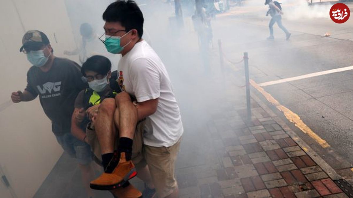 حمله پلیس هنگ کنگ به معترضان