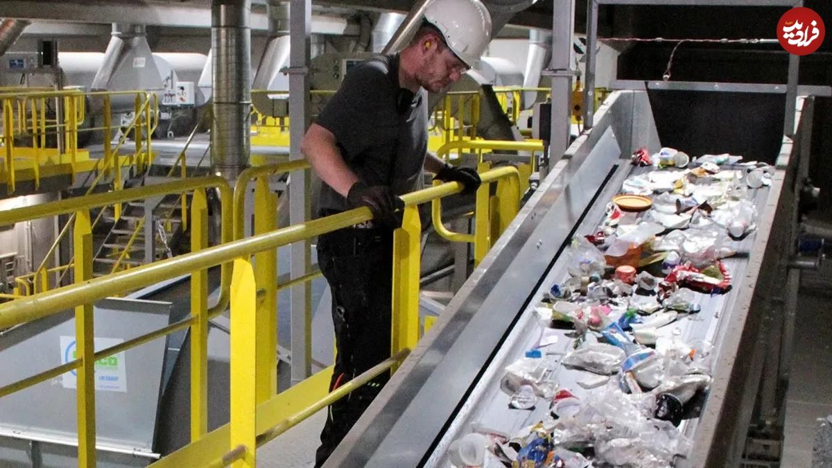 (ویدئو) عملیات حیرت آور بازیافت زباله در بزرگترین مرکز بازیافت آلمان