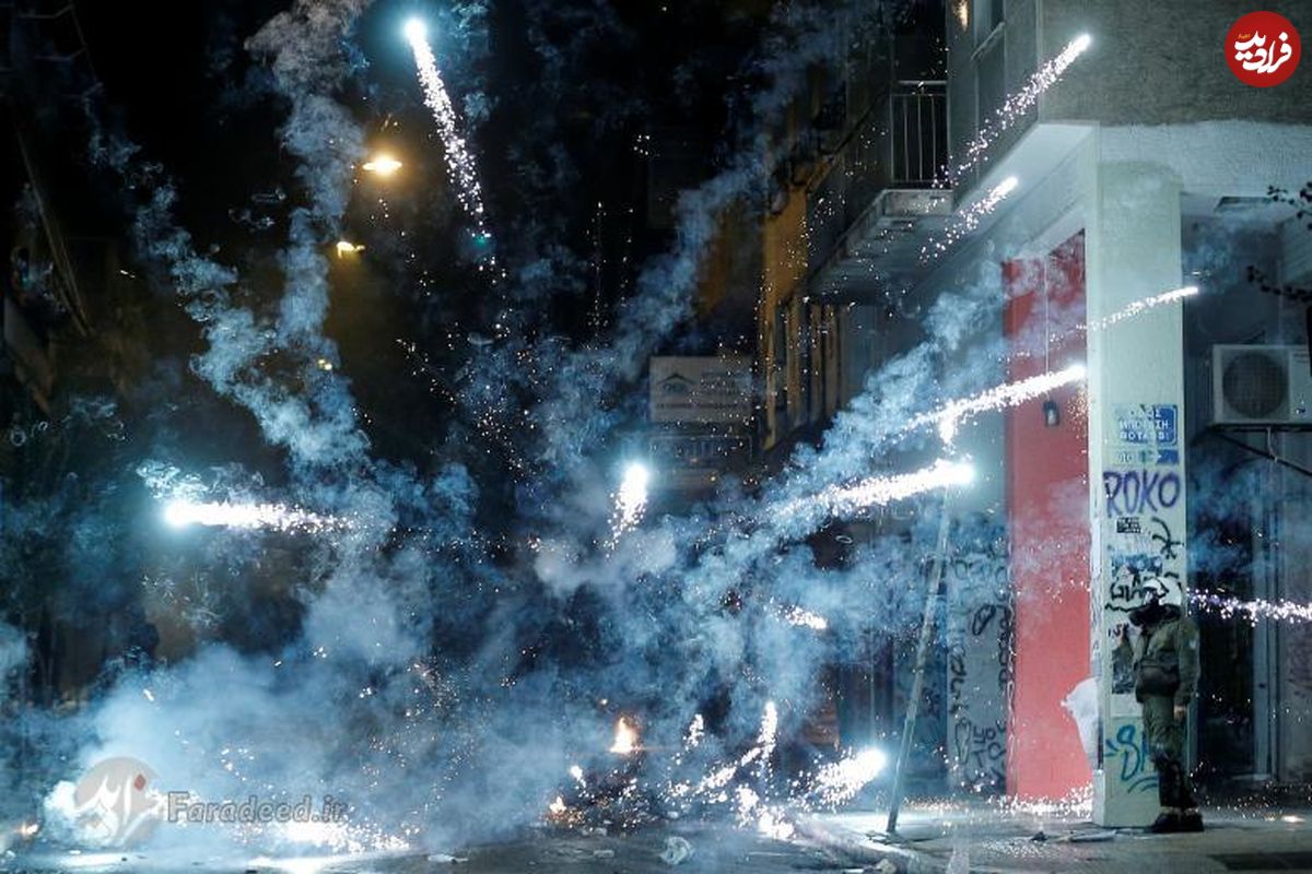 تصاویر/ سالگرد قیام دانشجویی یونان به آشوب کشیده شد