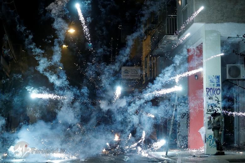 تصاویر/ سالگرد قیام دانشجویی یونان به آشوب کشیده شد