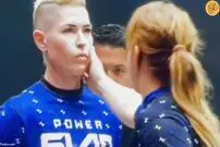 (ویدئو) لحظه سیلی خوردن هولناک یک زن ورزشکار!