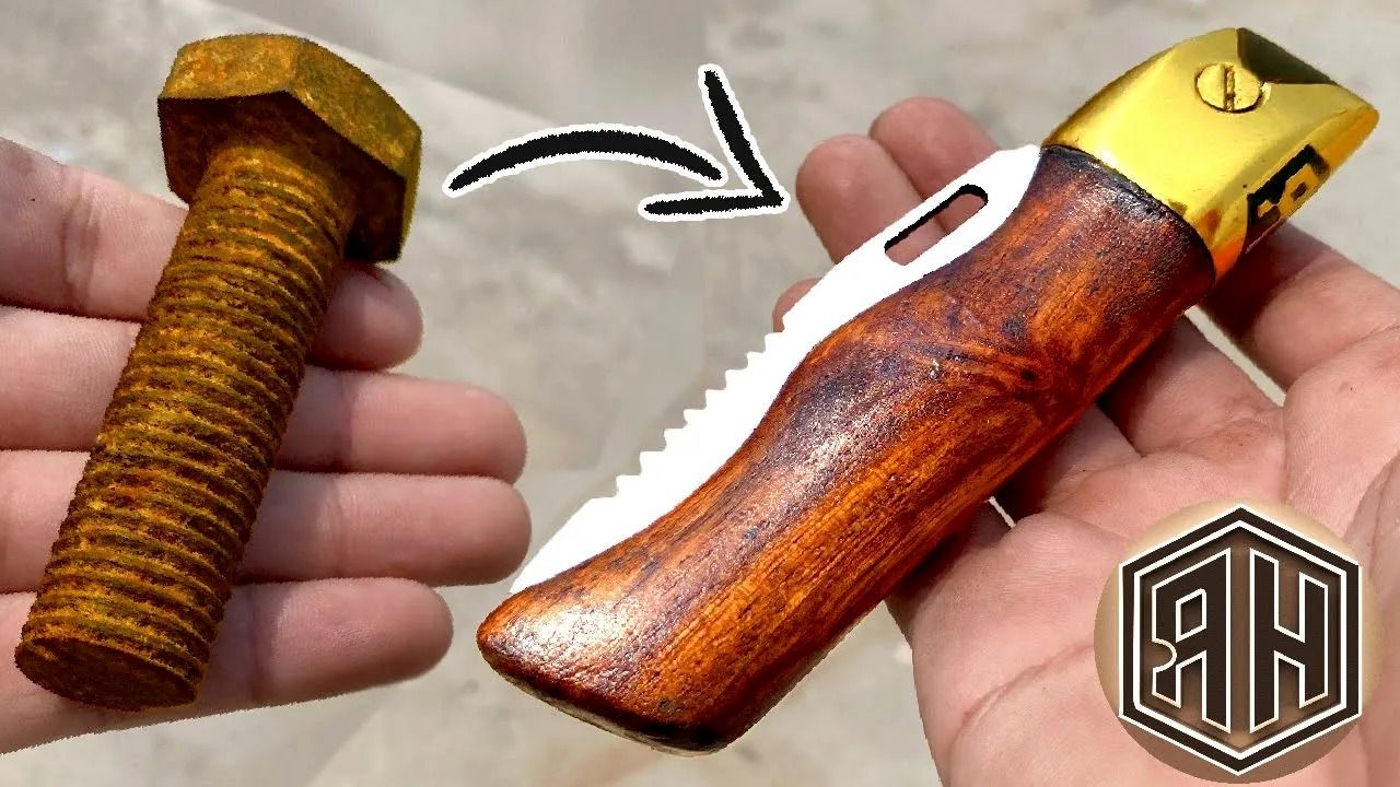 (ویدئو) تبدیل پیچ زنگ زده به چاقویی زیبا توسط آهنگر مشهور آمریکایی
