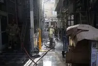 (ویدئو) اولین تصاویر از آتش‌سوزی در یکی از پاساژهای بازار تهران