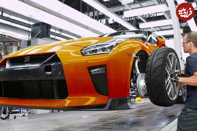ببینید| مراحل تماشایی تولید خودروی نیسان GT-R 35 در ژاپن