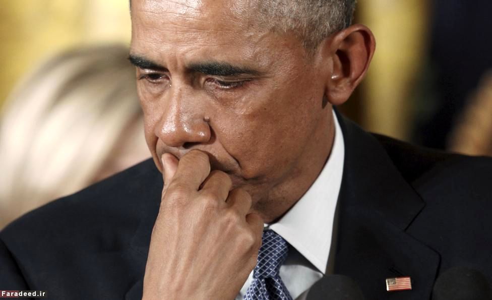 تصاویر/ وقتی اوباما گریه کرد