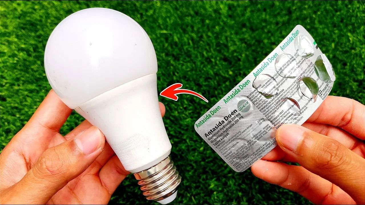 (ویدئو) نحوه تعمیر ساده و کم هزینه لامپ ال ای دی(LED) با ورق خالی قرص