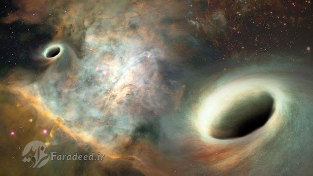 در برخورد کهکشان‌ها برای سیاهچاله‌های پرجرم چه اتفاقی می‌افتد؟