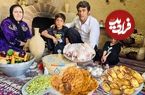 ببینید؛ غذای روستایی در ایران؛ پخت نان سنتی و غذا با 3 مرغ کامل، سیب زمینی و بادمجان