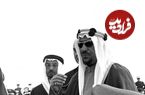 عکس؛ سفر در زمان؛ «ملک سعود، پادشاه عربستان در میان اقوام و محافظین»؛ سال 1333