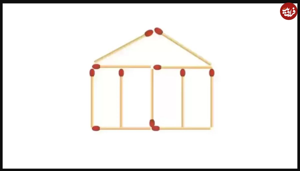 بازی فکری جذاب؛ ۲ چوب کبریت را با دو حرکت جابجا کنید و ۱۱ مربع بسازید!
