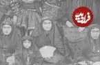 عکس| سفر زمان؛ ژست خاص «عالیه خانم» همسر صیغه ای ناصرالدین شاه روی پله مرمر