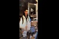 (ویدئو) دزدی که هول شد و گیر افتاد