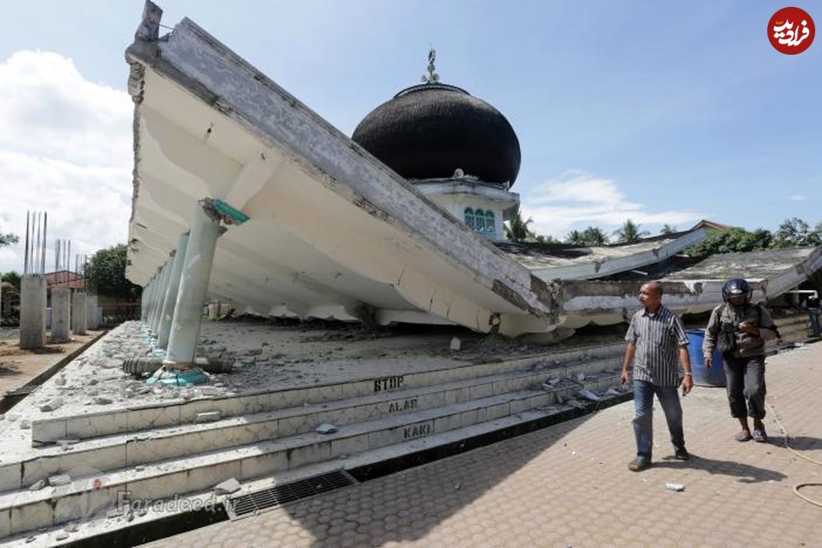 تصاویر/ اولین عکس‌ها از زلزله مهیب اندونزی