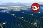عکس| معجزه‌ای در دل کویر؛ بزرگترین مزرعه خورشیدی چین