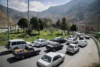تصاویر/ ترافیک سنگین در محور کرج-چالوس