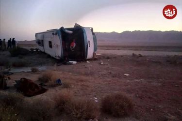 واژگونی یک دستگاه اتوبوس در جاده مهریز؛ ۲۸ مصدوم