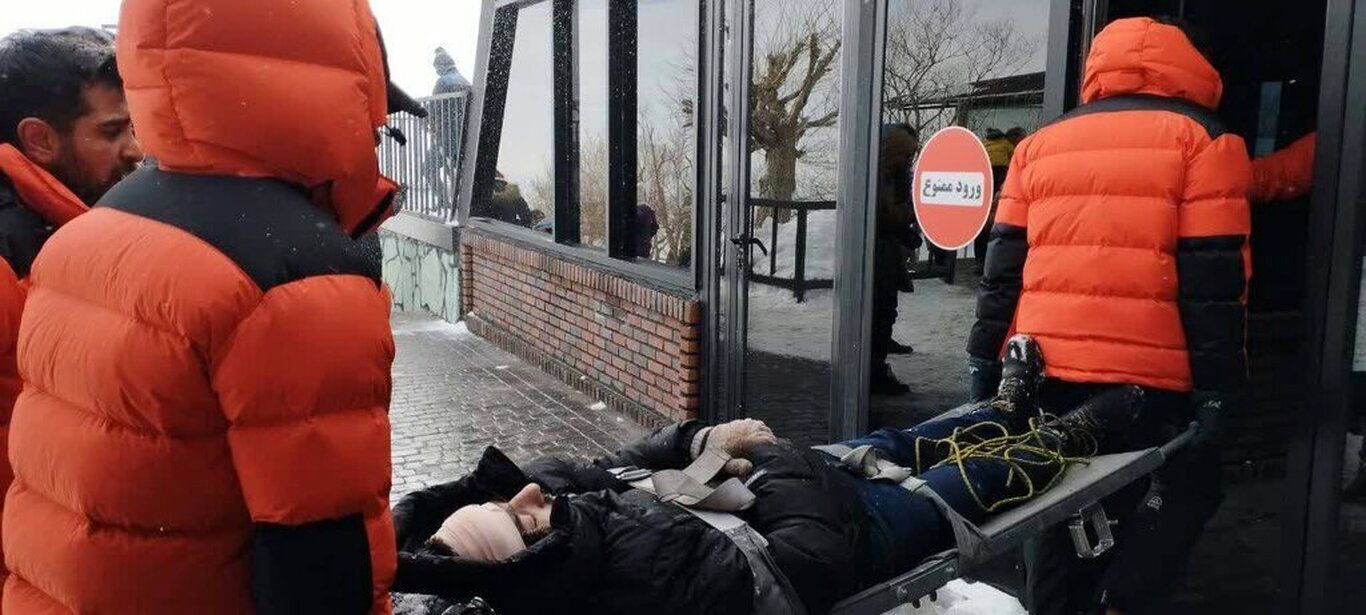(عکس) جزیئات سقوط یک کوهنورد در ایستگاه ۵ توچال از ارتفاع چهار متری