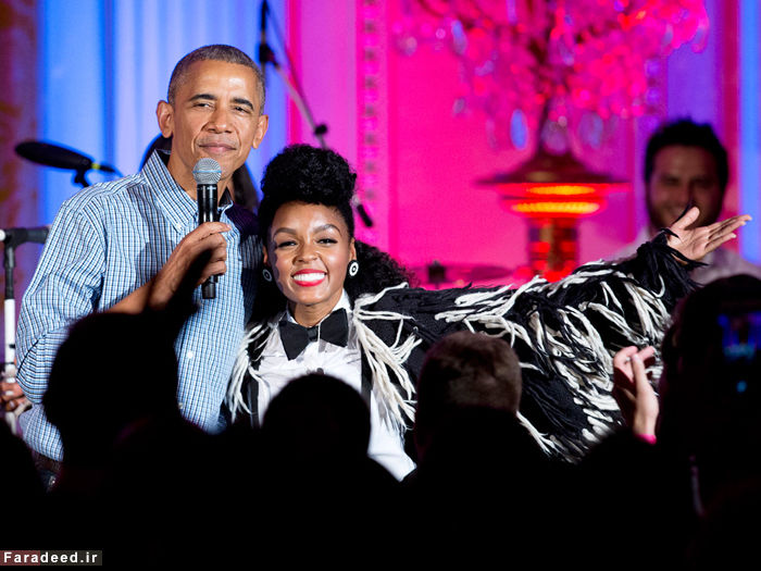 تصاویر/ آوازخوانی اوباما در جشن تولد"مالیا"