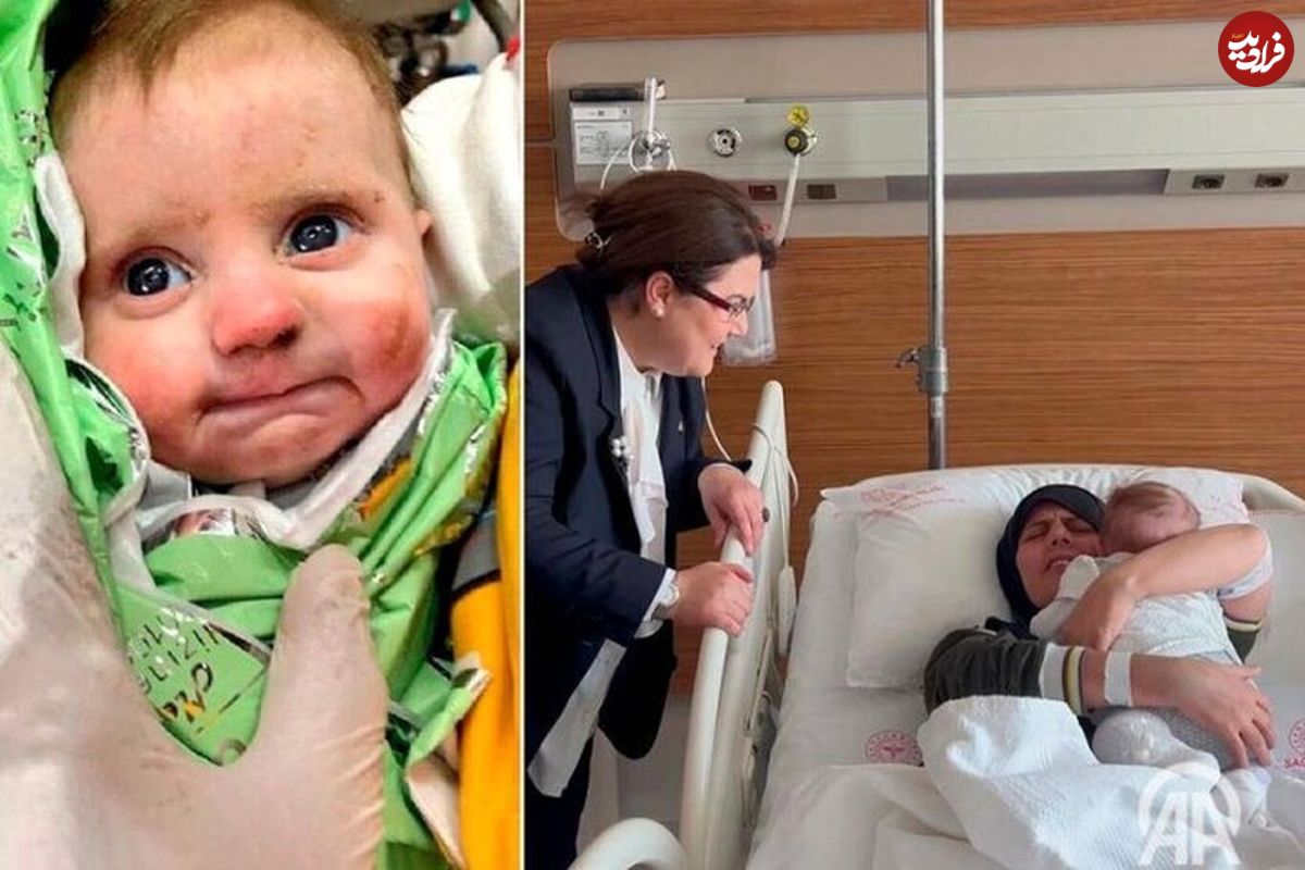 (ویدئو) وصال مادر و نوزاد ترکیه‌ای دو ماه پس از زلزله مرگبار