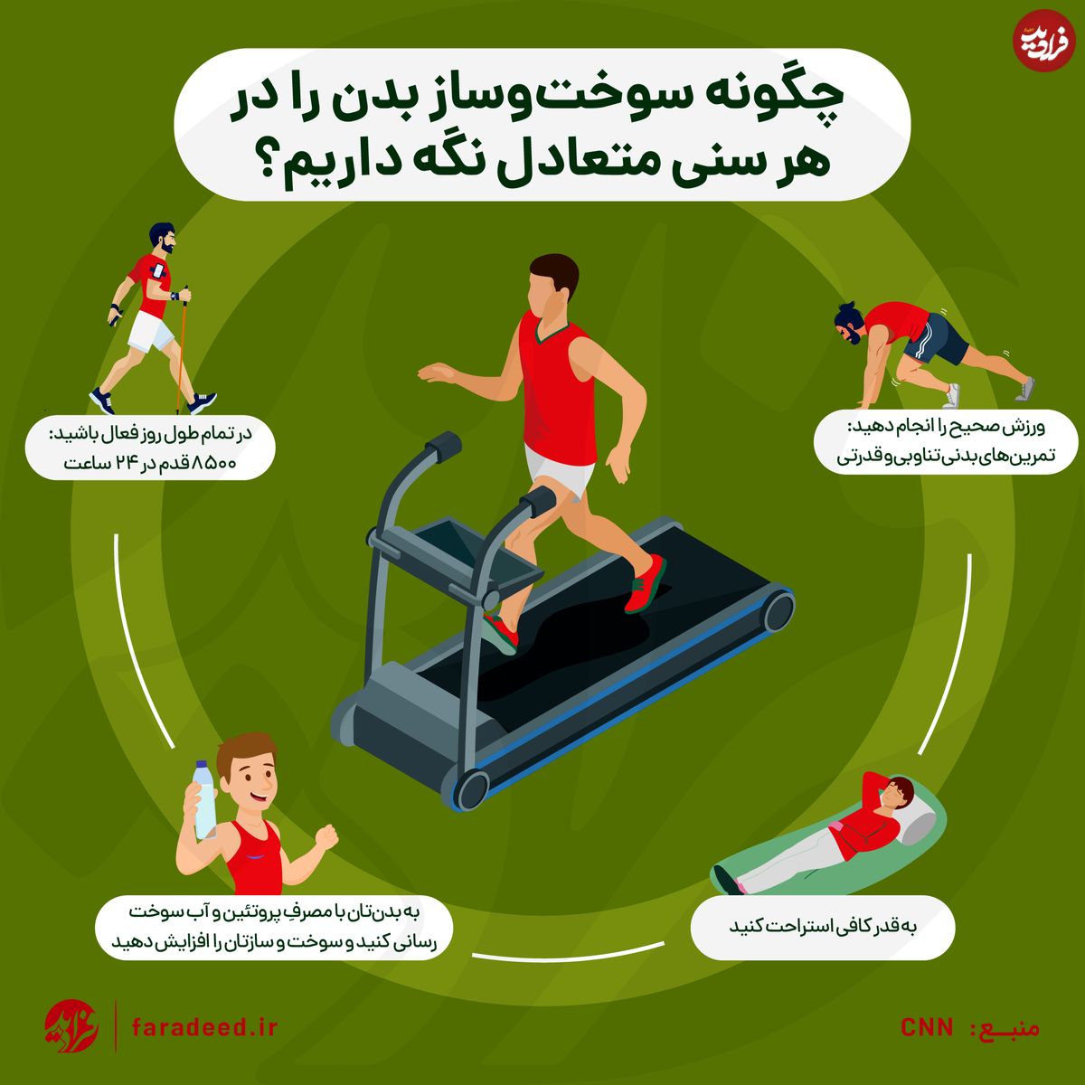 اینفوگرافی/ راههای متعادل نگهداشتنِ سوختوساز بدن در هر سنی