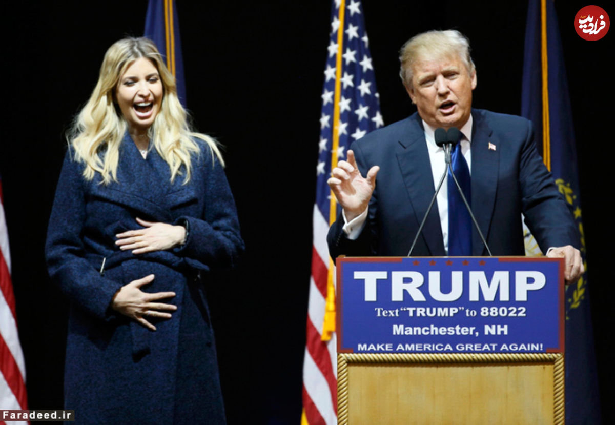 عکس/ دختر باردار ترامپ در کمپین انتخاباتی