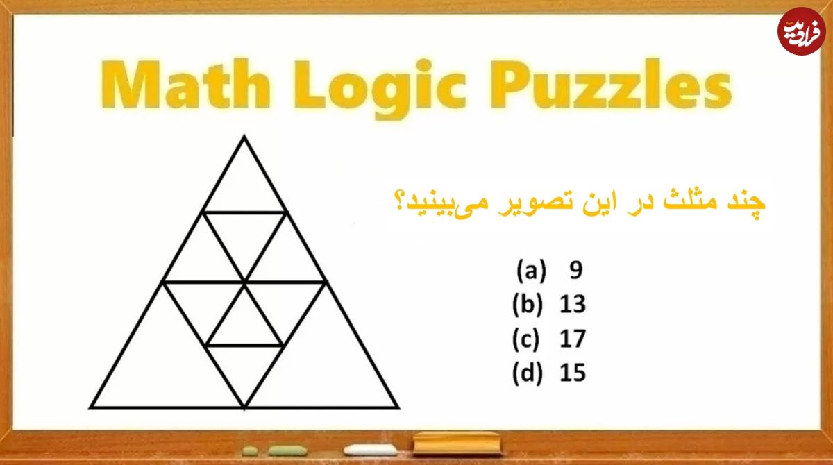معما‌های ریاضی برای تست IQ: چند مثلث در این تصویر می‌بینید؟