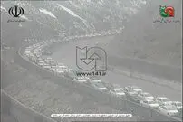 تصاویر دوربین‌های نظارتی از ترافیک جاده هراز؛ ۵ فروردین ۱۴۰۲