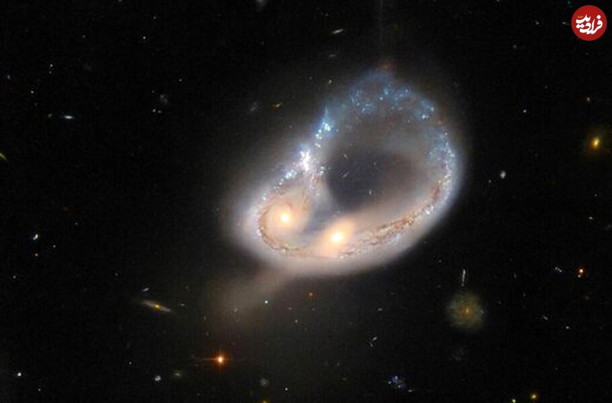 (عکس) ثبت لحظه شگفت انگیز برخورد دو کهکشان توسط هابل