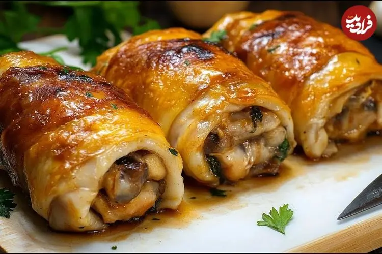 ببینید| طرز پخت یک غذای خوشمزه با ران مرغ و قارچ به روش ایتالیایی ها