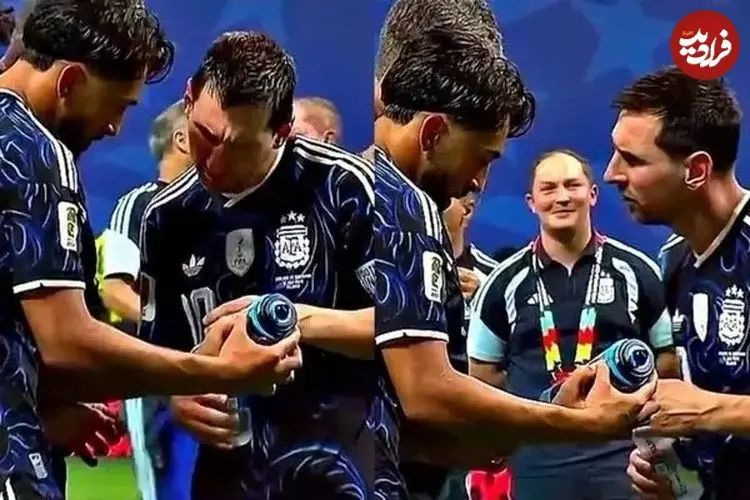 ببینید| رویارویی لیونل مسی با بطری آب عجیب دروازه‌بان انگلیس