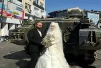 عکس/ عروس و داماد ترک با تانک کودتاگران