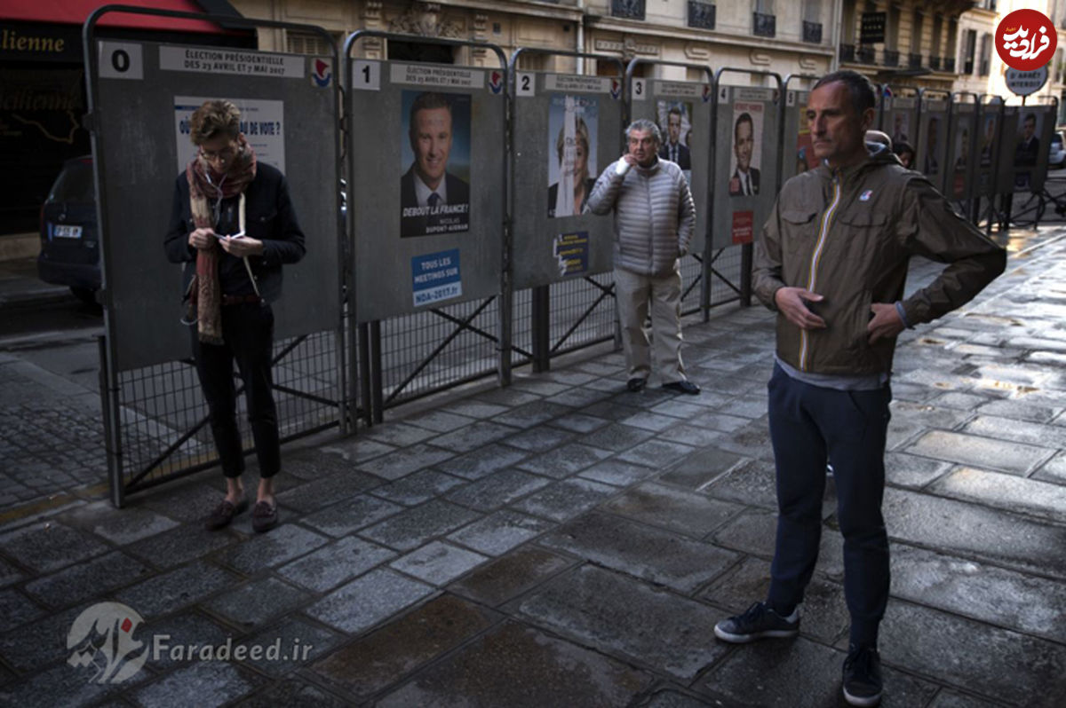 تصاویر/ آغاز انتخابات ریاست‌جمهوری فرانسه
