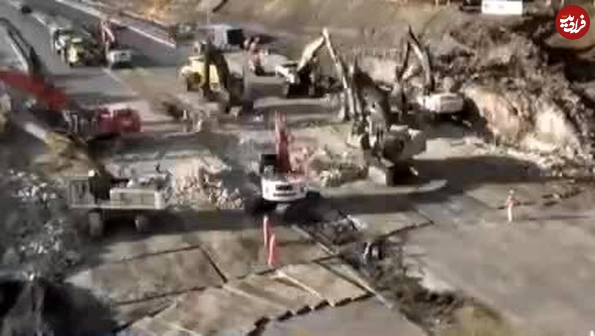 (ویدئو)  خراب کردن پل بتنی و ساخت مجدد جاده در ۲۴ ساعت در ژاپن