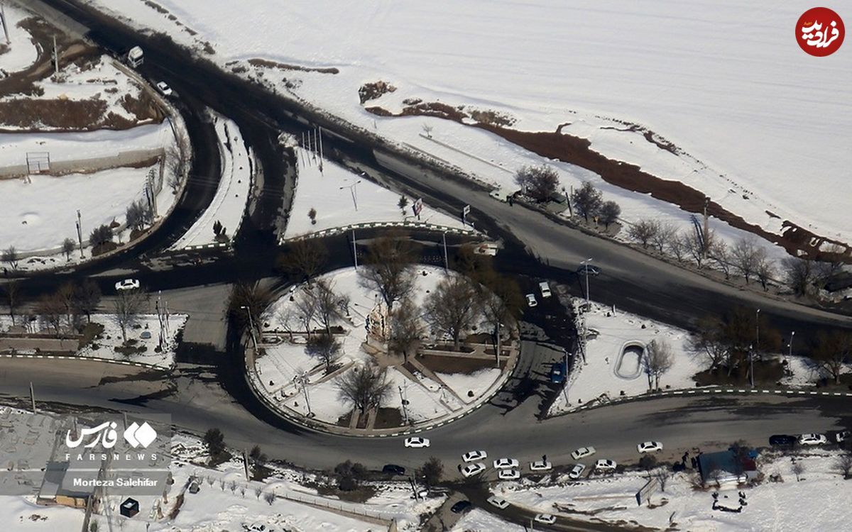 تصاویر هوایی جذاب از چهارمحال بختیاری زیر برف!