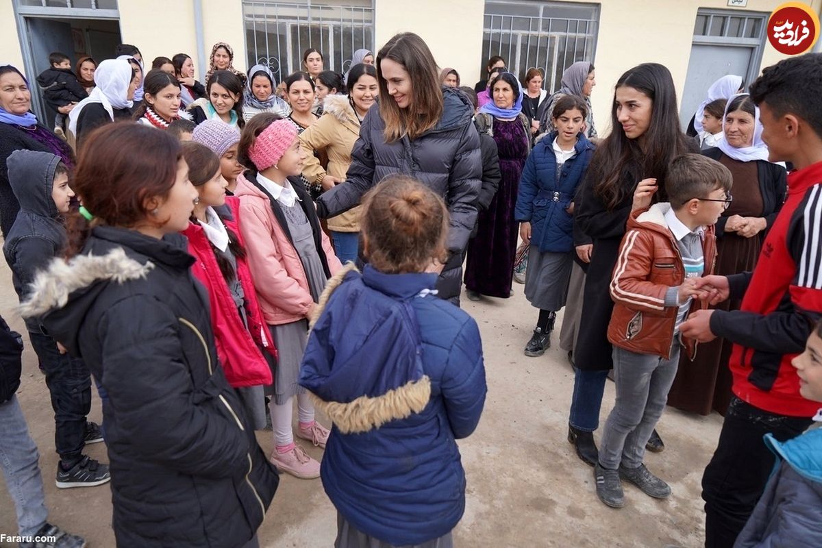 (ویدئو) حضور آنجلینا جولی در سنجار ۸ سال پس از نسل‌کشی داعش