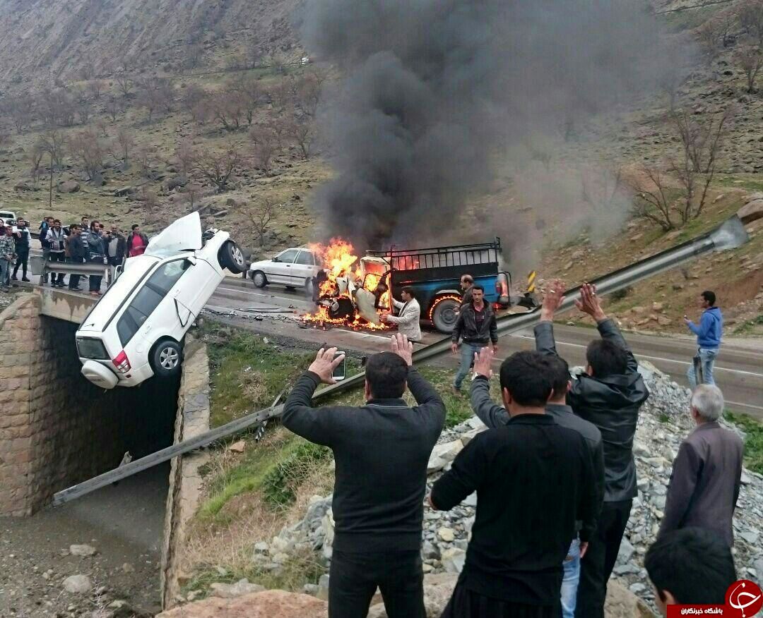 عکس/ تصادف وحشتناک در جاده شیراز-بوشهر