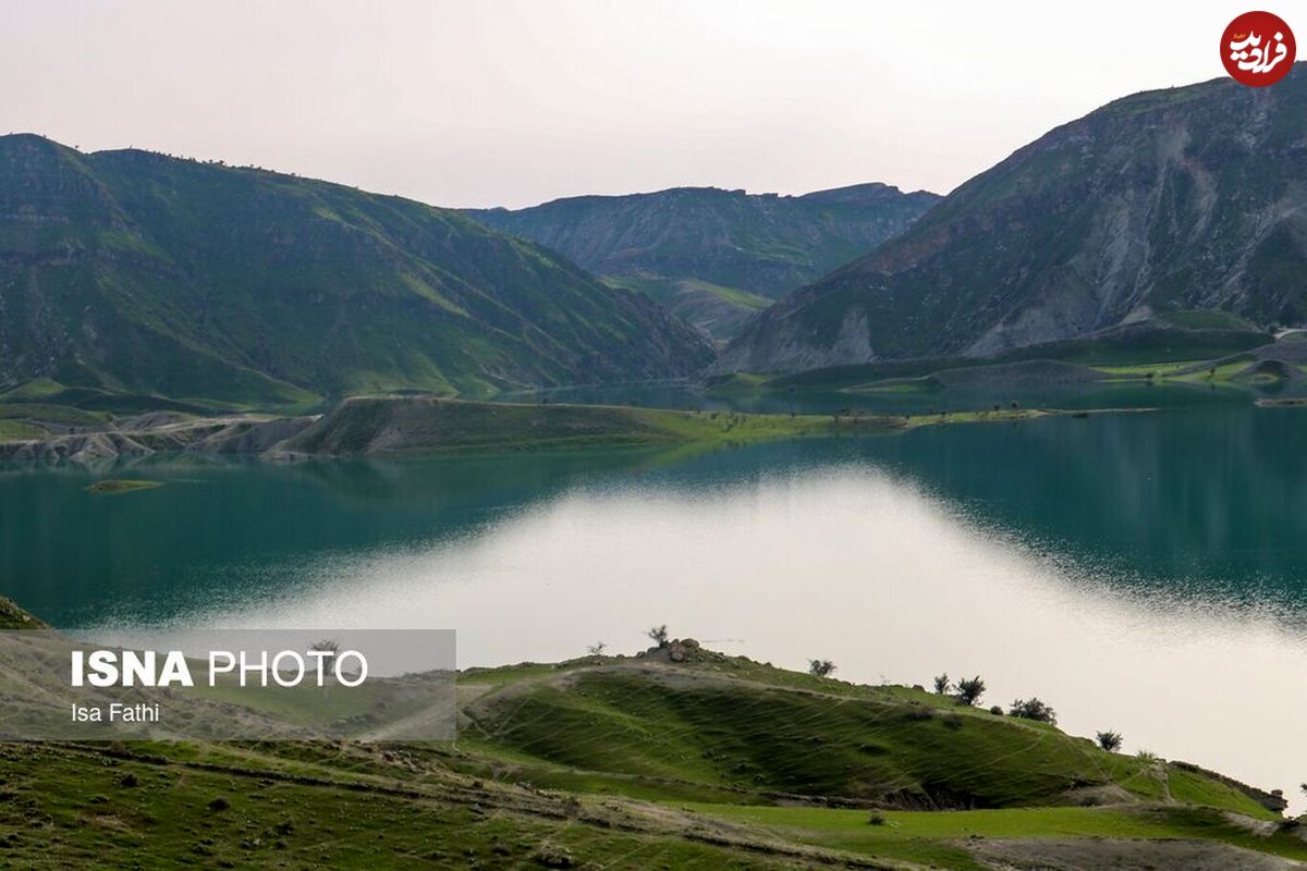 (تصاویر) آغاز آبگیری سد «چم‌شیر»