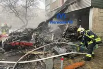 (ویدئو) اولین تصاویر از سقوط بالگرد اوکراینی روی مهدکودکی در پایتخت