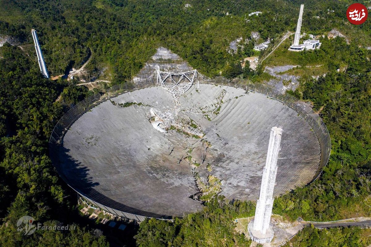 تخریب تلسکوپ تاریخیِ آرسیبو؛ دومین تلسکوپ رادیویی بزرگ جهان