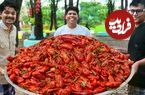 ببینید؛ غذای روستایی در هند؛ پخت یک غذای محلی و تند با خرچنگ