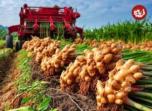 ببینید| چگونه هندی ها با استفاده از فناوری مدرن زنجبیل را کشت و برداشت میکنند؟