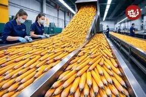 ببینید| مراحل تماشایی تولید انبوه مداد، پاک کن و دفترچه یادداشت در آمریکا