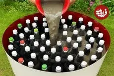 ببینید| یک ایده خلاقانه برای ساخت میز و صندلی با بطری پلاستیکی و سیمان