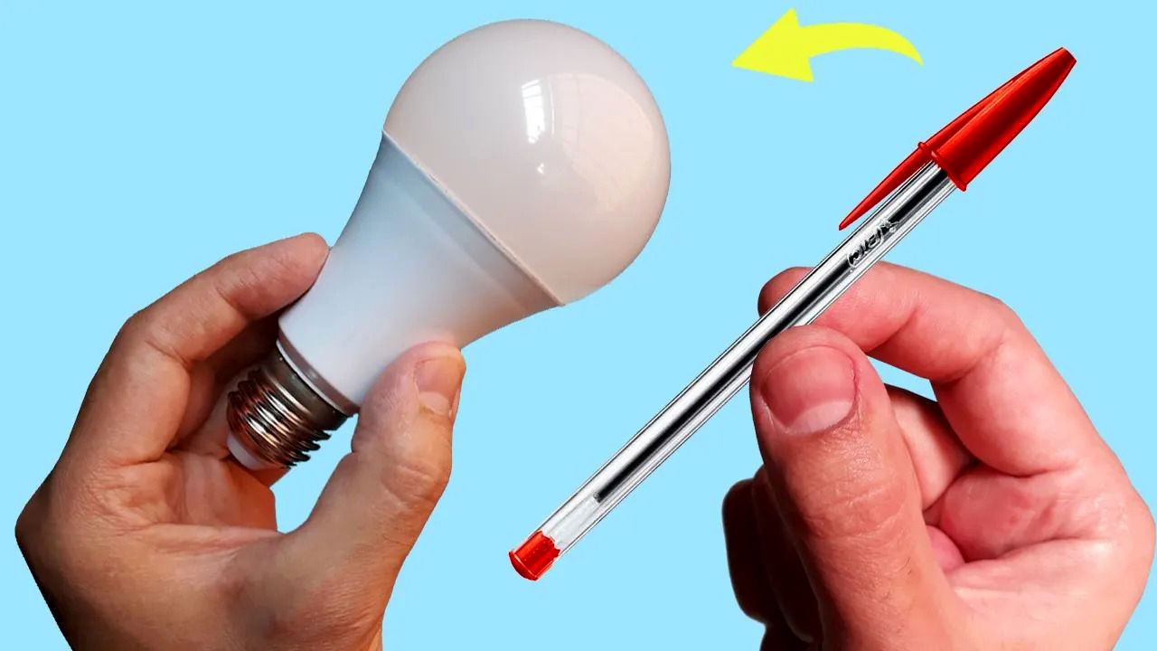 (ویدئو) نحوه تعمیر لامپ ال ای دی (LED) با خودکار معمولی! 