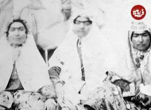 عکس| سفر در زمان؛ ژست های متفاوت «سه زن جوان در حرمسرای ناصرالدین شاه»