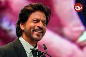 عکس| سفر در زمان؛ «شاهرخ خان» در مراسم رونمایی از یک آلبوم موسیقی در بمبئی؛ سال 1382