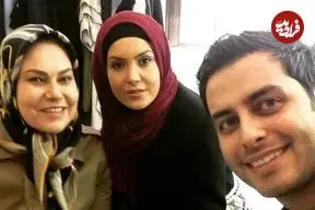 عکس| سفر زمان؛ «آیناز، آفرین و محمدعلی» در پشت‌صحنه سریال «آنام»