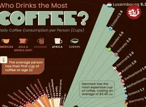 کشورهای دارای بیشترین مصرف قهوه سرانه در سال ۲۰۲۵ + اینفوگرافی